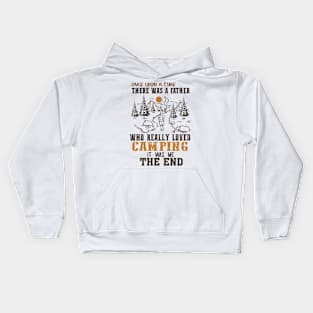 CAMPING FUNNY FATHER Kids Hoodie